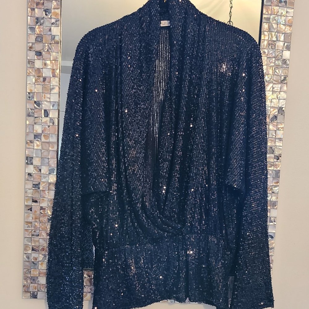 Zara Black Sequined Top